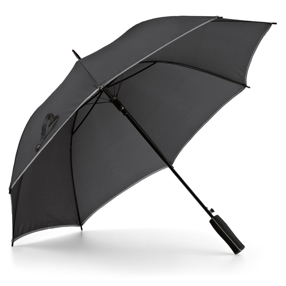 Parapluie publicitaire avec poignée en EVA Argenté satiné